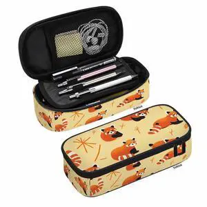 Red Panda Pencil Case Organizer Cute Bamboo Bears College Office Big Capacity Pencil Bag Red Panda Pencil Case Organizer Cute Bamboo Bears College Office Big Capacity Pencil Bag