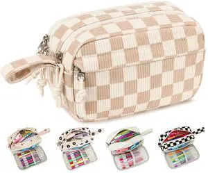 Big Capacity Pencil Case Pencil Pouch Pen Case School Supplies Cute Pencil Box Pencil Bag for Teen Girls Boys Women Man (Brown White Checked) Big Capacity Pencil Case Pencil Pouch Pen Case School Supplies Cute Pencil Box Pencil Bag for Teen Girls Boys Women Man (Brown White Checked)
