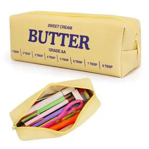 Funny Butter Sticks Soft Pencil Case Pouch College School Supplies Funny Butter Sticks Soft Pencil Case Pouch College School Supplies