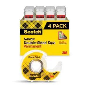 Photo Safe Double-Sided Tape, 1/2 Inch x 400 Inches, Clear, Acid-Free Permanent Adhesive, Pack of 4 Rolls with Dispensers, for Scrapbooking, Photo Albums, Crafts, School Projects, Office Use Photo Safe Double-Sided Tape, 1/2 Inch x 400 Inches, Clear, Acid-Free Permanent Adhesive, Pack of 4 Rolls with Dispensers, for Scrapbooking, Photo Albums, Crafts, School Projects, Office Use