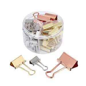 Office Binder Paper Clips Assorted Sizes Set (Small, Medium, Large) Multicolored (Rose Gold, Gold, Silver), 42 Pack Office Binder Paper Clips Assorted Sizes Set (Small, Medium, Large) Multicolored (Rose Gold, Gold, Silver), 42 Pack