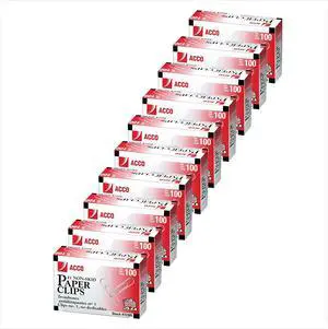Paper Clips, 1 Size, Economy, Non-Skid, 10 Boxes, 100/Box (72385) New Paper Clips, 1 Size, Economy, Non-Skid, 10 Boxes, 100/Box (72385) New