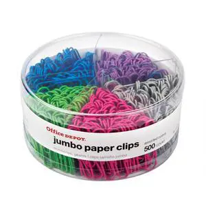 Brand Jumbo Paper Clip Combo Pack, 2", Assorted Colors, Pack of 500 Brand Jumbo Paper Clip Combo Pack, 2", Assorted Colors, Pack of 500