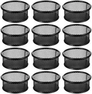 12 Pack Paper Clip Holder, Paperclip Holders for Desk, Mesh Paper Clip Holder for Desk Binder Wire Mesh Bowls for Holding Small Parts Office Accessories(Black) 12 Pack Paper Clip Holder, Paperclip Holders for Desk, Mesh Paper Clip Holder for Desk Binder Wire Mesh Bowls for Holding Small Parts Office Accessories(Black)