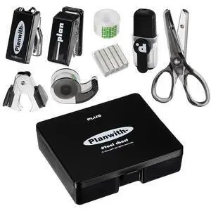 1 Pack Office Supplies Set, 8pcs Desk Supplies Set Stapler Tape Dispenser Scissors Accessories Kit Mini Office Supply Kit Cute Small for Desk Women Organizer, Black 1 Pack Office Supplies Set, 8pcs Desk Supplies Set Stapler Tape Dispenser Scissors Accessories Kit Mini Office Supply Kit Cute Small for Desk Women Organizer, Black
