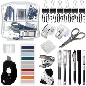 Mini Office Supply Kit Includes Mini Stapler with Staples Scissors Pencil Sharpener Staple Remover Paper Clips Pen Note Small Telescopic Knife for Travel Office School Student Portable Supplies Mini Office Supply Kit Includes Mini Stapler with Staples Scissors Pencil Sharpener Staple Remover Paper Clips Pen Note Small Telescopic Knife for Travel Office School Student Portable Supplies