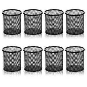 8 Pack Pencil Cups Mesh Pencil Holder Metal Pen Holder for Desk, Small Desktop Pen Cup Holders Desk Accessories & Workspace Organizers for Home, Office, Black 3.8 Tall 8 Pack Pencil Cups Mesh Pencil Holder Metal Pen Holder for Desk, Small Desktop Pen Cup Holders Desk Accessories & Workspace Organizers for Home, Office, Black 3.8 Tall