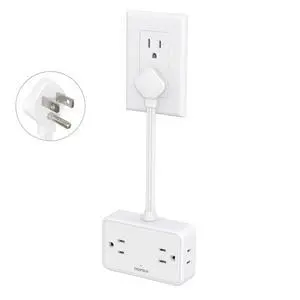 Flat Plug Extension Cord, 4AC&2A2C, 0.5FT Short Power Strip for Travel Flat Plug Extension Cord, 4AC&2A2C, 0.5FT Short Power Strip for Travel