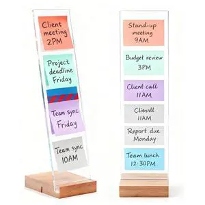 2PCS Monitor Memo Board Portable Monitor Sticky Note Holder Computer Screen Message Board Holder Detachable Acrylic Sticky Note Board Messadge Remider 2PCS Monitor Memo Board Portable Monitor Sticky Note Holder Computer Screen Message Board Holder Detachable Acrylic Sticky Note Board Messadge Remider
