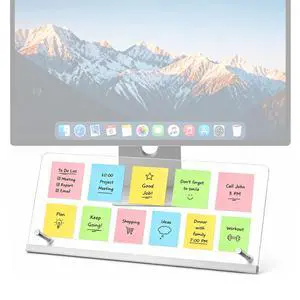 Acrylic Monitor Memo Board, 15"x7.9" Sticky Note Holder for Monitor Acrylic Monitor Memo Board, 15"x7.9" Sticky Note Holder for Monitor
