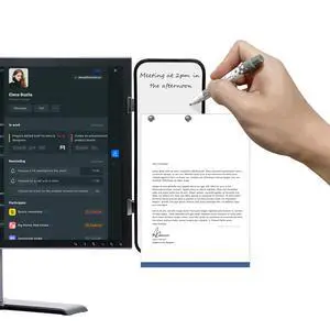 Removable Laptop and Monitor Memo Board,Dry Erase Whiteboard with Brackets, 4 Magnets and Marker,Document Holder for Typing, Paper Holder Stand, and Monitor Sticky Note Holder,Office Desk Accessories Removable Laptop and Monitor Memo Board,Dry Erase Whiteboard with Brackets, 4 Magnets and Marker,Document Holder for Typing, Paper Holder Stand, and Monitor Sticky Note Holder,Office Desk Accessories