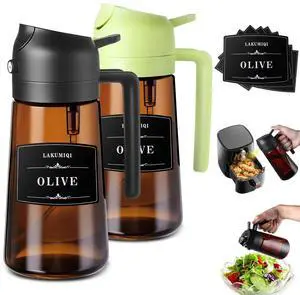 Oliver Oil Sprayer Dispenser for Cooking Bottle 16oz Dark Glass Black Green Oliver Oil Sprayer Dispenser for Cooking Bottle 16oz Dark Glass Black Green