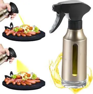 Oil Sprayer for Cooking, Olive Oil Sprayer, 180ml Oil Spray Bottle for BBQ, Roasting, Salad, Kitchen Gadgets Accessories for Air Fryer. Thick Glass, Fan mist, Strong Spray Force. (Classic, Gold) Oil Sprayer for Cooking, Olive Oil Sprayer, 180ml Oil Spray Bottle for BBQ, Roasting, Salad, Kitchen Gadgets Accessories for Air Fryer. Thick Glass, Fan mist, Strong Spray Force. (Classic, Gold)