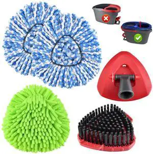 Mop Heads Replacement for Ocedar Mop Replace Heads for O Cedar RinseClean 2 Tank Spin Mop Include 2 Pack Microfiber Mop Refills 1 Green Chenille Head 1 Upgrade Scrubber Brush & 1 Mop Base Mop Heads Replacement for Ocedar Mop Replace Heads for O Cedar RinseClean 2 Tank Spin Mop Include 2 Pack Microfiber Mop Refills 1 Green Chenille Head 1 Upgrade Scrubber Brush & 1 Mop Base