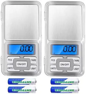 2pcs High Accuracy Mini Electronic Digital Pocket Scale Jewelry Weighing Balance Portable 500g/0.01g Counting Function Blue LCD g/tl/oz/ct 2pcs High Accuracy Mini Electronic Digital Pocket Scale Jewelry Weighing Balance Portable 500g/0.01g Counting Function Blue LCD g/tl/oz/ct