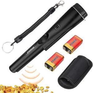 Metal Detector Pinpointing,Waterproof Pinpointer 360 Degree Search Gold&Treasure Finder with Belt Holster &LED Indicator& Buzzer Vibration, for Adults and Kids(Black) Metal Detector Pinpointing,Waterproof Pinpointer 360 Degree Search Gold&Treasure Finder with Belt Holster &LED Indicator& Buzzer Vibration, for Adults and Kids(Black)