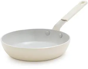 x Bobby Flay 8" Nonstick Frying Pan Skillet, PFAS-Free Diamond Ceramic, Induction Suitable, Stay-Cool Silicone Handle, Easy Clean Dishwasher & Oven Safe, Egg & Omelet Pan, Cream x Bobby Flay 8" Nonstick Frying Pan Skillet, PFAS-Free Diamond Ceramic, Induction Suitable, Stay-Cool Silicone Handle, Easy Clean Dishwasher & Oven Safe, Egg & Omelet Pan, Cream
