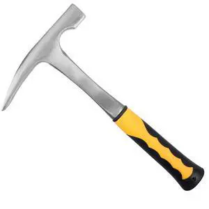 32oz 11.8 Inch Rock Pick Hammer With Skid Handle,All Steel Geologist Hammer, Drop Forged Masonry Hammer with Pointed Tip for Mining, 2lbs 32oz 11.8 Inch Rock Pick Hammer With Skid Handle,All Steel Geologist Hammer, Drop Forged Masonry Hammer with Pointed Tip for Mining, 2lbs