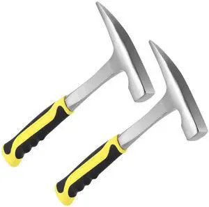 2 PCS 32oz Rock Pick Hammer, 2LB Masonry Hammer with Pointed Tip for Geological, Camping 2 PCS 32oz Rock Pick Hammer, 2LB Masonry Hammer with Pointed Tip for Geological, Camping