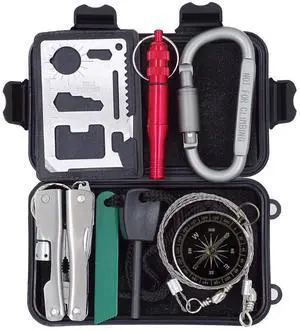 Outdoor Survival Kit 7 in 1,Mini Emergency Survival Gear Small Camping Equipment Pocket Tool Gadgets Stocking Stuffers Ideal for Boys Kids Hiking Outdoor Survival Kit 7 in 1,Mini Emergency Survival Gear Small Camping Equipment Pocket Tool Gadgets Stocking Stuffers Ideal for Boys Kids Hiking