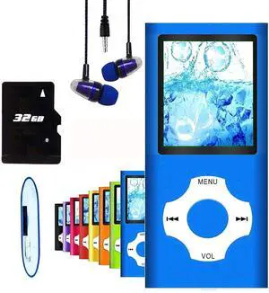 MP3 Player, Hotechs MP3 Music Player with 32GB Memory SD Card Slim Classic Digital LCD 1.82'' Screen MINI USB Port with FM Radio, Voice Record (Deep Blue) MP3 Player, Hotechs MP3 Music Player with 32GB Memory SD Card Slim Classic Digital LCD 1.82'' Screen MINI USB Port with FM Radio, Voice Record (Deep Blue)