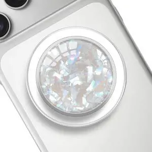 Clear Crystal Natural Sea Shell Mother of Pearl Transparent Magnetic Phone Grip Compatible with MagsafeCollapsible Mobile Phones Stand Holder for Smartphone Tablet - White Small Fragments Clear Crystal Natural Sea Shell Mother of Pearl Transparent Magnetic Phone Grip Compatible with MagsafeCollapsible Mobile Phones Stand Holder for Smartphone Tablet - White Small Fragments