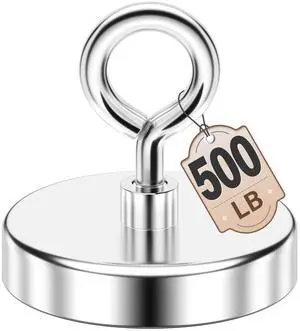 500 LBS Strong Fishing Magnet, 2.36 Inch Rare Earth Pickup Magnet 500 LBS Strong Fishing Magnet, 2.36 Inch Rare Earth Pickup Magnet