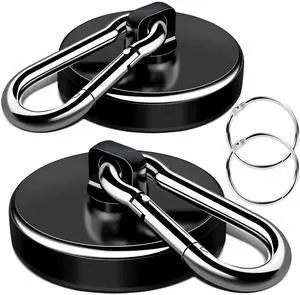 Magnetic Hooks Carabiner with Swivel, 200LBS, 2 Pack Magnetic Hooks Carabiner with Swivel, 200LBS, 2 Pack