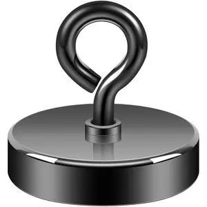 Black Fishing Magnet,2.5 inches 550lb Strong Eyebolt Magnets Black Fishing Magnet,2.5 inches 550lb Strong Eyebolt Magnets