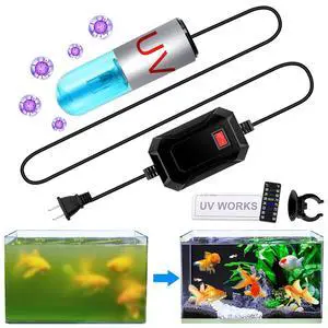 Aquarium Clean Light3 W mini &13W Submersible Light with UV Test Card,Aquarium Water Clean Green Clear Waterproof Clean Lamp for Pond,Swimming Pool,Indoor (3W MINI) Aquarium Clean Light3 W mini &13W Submersible Light with UV Test Card,Aquarium Water Clean Green Clear Waterproof Clean Lamp for Pond,Swimming Pool,Indoor (3W MINI)