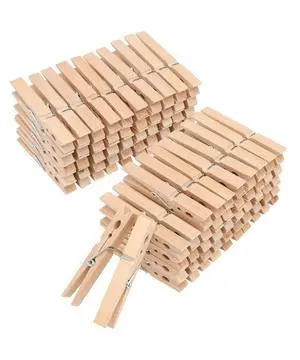 Large Wooden Clothes Pins, 4 Inch, 100 Pack, Heavy Duty Natural Wood Clips for Crafts, Classroom Projects, Hanging Photos, Chip Bags, Decoration, Rust Resistant Spring Large Wooden Clothes Pins, 4 Inch, 100 Pack, Heavy Duty Natural Wood Clips for Crafts, Classroom Projects, Hanging Photos, Chip Bags, Decoration, Rust Resistant Spring