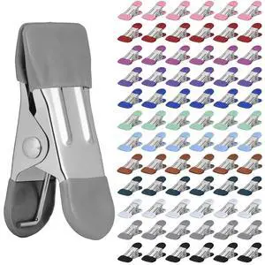 Clothes Pins Heavy Duty 72 Pack, Metal Clothespins Strong Grip, Clothing Clips for Fitting, Clothes line Clips, 12 Colors Clothes Pins Heavy Duty 72 Pack, Metal Clothespins Strong Grip, Clothing Clips for Fitting, Clothes line Clips, 12 Colors