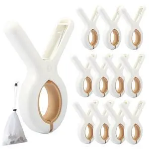 12 PCS Beach Towel Clip, Cloth Pins, Quilt Drying Clip, Plastic Clothespins, Strong Grip Holder to Dry Laundry on Clothesline and Hanging Rack(Small) 12 PCS Beach Towel Clip, Cloth Pins, Quilt Drying Clip, Plastic Clothespins, Strong Grip Holder to Dry Laundry on Clothesline and Hanging Rack(Small)