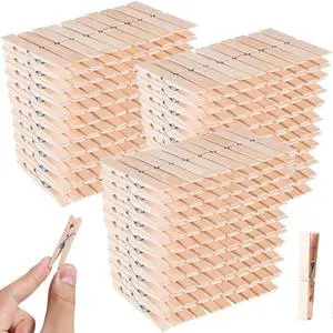 300 Pcs 1.9 Inch Wooden Clothespins Clips for Hanging Clothes, Craft, Home 300 Pcs 1.9 Inch Wooden Clothespins Clips for Hanging Clothes, Craft, Home
