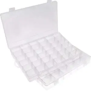 2 Pack 36 Grids Plastic Storage Box Clear Organizing Containers Craft Organizers and Storage with Adjustable Dividers for Washi Tapes Thread Craft Jewelry Fishing Tackles, Size 10.8×6.8×1.7in 2 Pack 36 Grids Plastic Storage Box Clear Organizing Containers Craft Organizers and Storage with Adjustable Dividers for Washi Tapes Thread Craft Jewelry Fishing Tackles, Size 10.8×6.8×1.7in