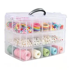 3-Tier Stackable Storage Container Box with Dividers-30 Compartment 3-Tier Stackable Storage Container Box with Dividers-30 Compartment