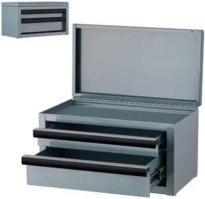 Mini Metal Tool Box, Small 2-Drawer Steel Toolbox and an Upper Storage Compartment with Ball-Bearing Slides, Portable Desktop Tool Chest Organizer for Home Office, Teacher Supplies, Hardware Parts Mini Metal Tool Box, Small 2-Drawer Steel Toolbox and an Upper Storage Compartment with Ball-Bearing Slides, Portable Desktop Tool Chest Organizer for Home Office, Teacher Supplies, Hardware Parts