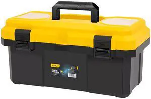 16 Inch Tool Box with Lock, 2-Layer Heavy-Duty Organizer with Removable Tray, Liftable Lid for Small Parts, 25lb Capacity & Carry Handle for Tools, Camping, Medical Supply Storage 16 Inch Tool Box with Lock, 2-Layer Heavy-Duty Organizer with Removable Tray, Liftable Lid for Small Parts, 25lb Capacity & Carry Handle for Tools, Camping, Medical Supply Storage
