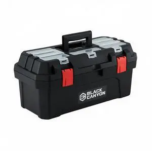 Tool Box - 19 Inch Plastic Dual-Layer Design, 44 lbs Load Capacity Portable Tool Box, Ergonomic Handle, Stackable & Top-Lid Storage, Perfect for DIY, Workshop & Job Site Organization Tool Box - 19 Inch Plastic Dual-Layer Design, 44 lbs Load Capacity Portable Tool Box, Ergonomic Handle, Stackable & Top-Lid Storage, Perfect for DIY, Workshop & Job Site Organization