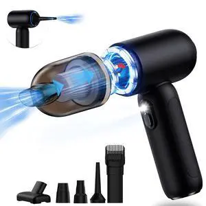 Handheld Car Vacuum Cleaner Cordless, 21000PA High Power Car Vacuum Cleaner & Air Duster/Blower, Portable Vacuum with Magnetic Dust Collection Bin, LED Light, 2 Gear Hand Held Vacuum for PC(Black) Handheld Car Vacuum Cleaner Cordless, 21000PA High Power Car Vacuum Cleaner & Air Duster/Blower, Portable Vacuum with Magnetic Dust Collection Bin, LED Light, 2 Gear Hand Held Vacuum for PC(Black)