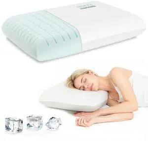 Cooling Memory Foam Pillow, Bed Pillow for Side, Back, Stomach Sleepers Cooling Memory Foam Pillow, Bed Pillow for Side, Back, Stomach Sleepers