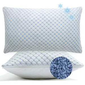 Cooling Bed Pillows for Sleeping Standard Size Set of 2, Shredded Memory Foam Pillows for Bed 2Pack, Adjustable Cool Pillow for Side, Back and Stomach Sleepers Neck Supportive-Standard Size Cooling Bed Pillows for Sleeping Standard Size Set of 2, Shredded Memory Foam Pillows for Bed 2Pack, Adjustable Cool Pillow for Side, Back and Stomach Sleepers Neck Supportive-Standard Size