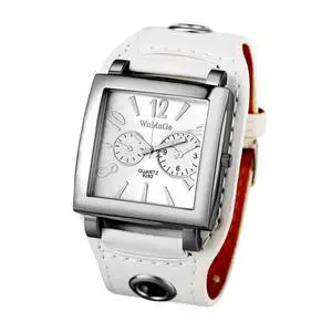 Men's Leather Square Watches: Oversized Steampunk Large Dial Big Face Wide Band Retro Cuff Wrist Watch Men's Leather Square Watches: Oversized Steampunk Large Dial Big Face Wide Band Retro Cuff Wrist Watch