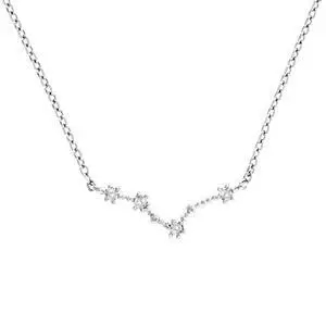 Astrology Constellation Pendant Necklace, White Gold, Pisces Astrology Constellation Pendant Necklace, White Gold, Pisces