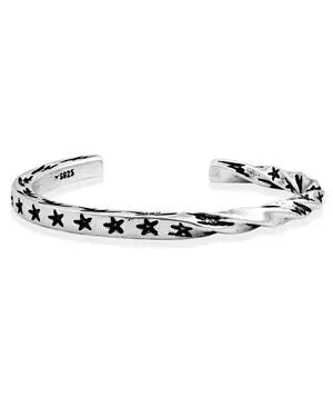 925 Sterling Silver Star Cuff Bracelet for Women Boho Vintage Twist Open Bangle Bracelet for Y2k Jewelry 925 Sterling Silver Star Cuff Bracelet for Women Boho Vintage Twist Open Bangle Bracelet for Y2k Jewelry