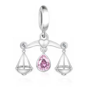 S925 Sterling Silver Waterdrop Birthstone Signs Charms, The Zodiac 12 Constellation Pendant Charm Fit for Woman Bracelets and Necklaces, Souvenirs Jewelry (Libra) S925 Sterling Silver Waterdrop Birthstone Signs Charms, The Zodiac 12 Constellation Pendant Charm Fit for Woman Bracelets and Necklaces, Souvenirs Jewelry (Libra)