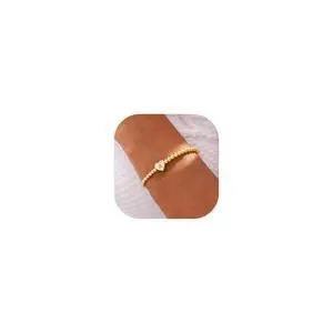 Easter Basket Stuffers - Beaded Bracelets for Women 14K Gold Plated Beaded Bracelets Dainty Heart Initial Letter A-Z Charm Stretch Bead Ball Bracelet Trendy Jewelry Gifts Easter Basket Stuffers - Beaded Bracelets for Women 14K Gold Plated Beaded Bracelets Dainty Heart Initial Letter A-Z Charm Stretch Bead Ball Bracelet Trendy Jewelry Gifts