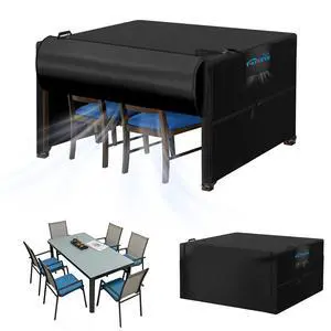 Outdoor Dining Table Cover, 600D Oxford 72"L x 36"W x 28"H Outdoor Dining Table Cover, 600D Oxford 72"L x 36"W x 28"H