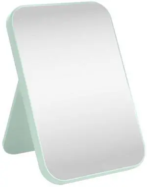 8 Inch Desktop Makeup Mirror, Foldable Portable Princess Mirror with Stand,Table Desk Standing Cosmetic Mirror Wall Hanging Dual-Purpose Square Mirror Blue 8 Inch Desktop Makeup Mirror, Foldable Portable Princess Mirror with Stand,Table Desk Standing Cosmetic Mirror Wall Hanging Dual-Purpose Square Mirror Blue