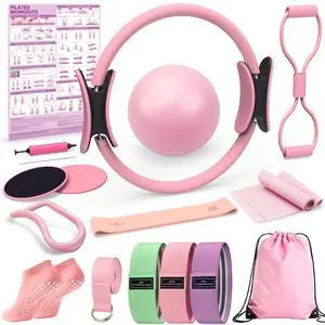 Pilates Kit for Home Workouts, Pilates Equipment Ring and Ball Set, Pilates Essentials Kit for Women, Home Pilates Workout Kit, Pilates Set, Pilates Starter Kit for Women at Gym Studio Travel Pilates Kit for Home Workouts, Pilates Equipment Ring and Ball Set, Pilates Essentials Kit for Women, Home Pilates Workout Kit, Pilates Set, Pilates Starter Kit for Women at Gym Studio Travel